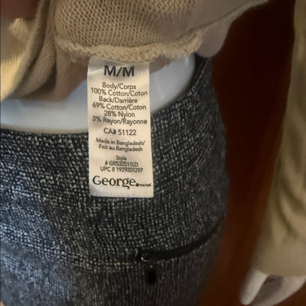George size medium hundred % cotton open lace back Beige Button-Up Cardigan - Picture 6 of 6